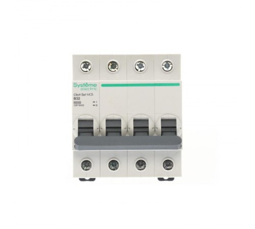 Выключатель автоматический четырёхполюсный 32A B 6kA City9  C9F16432 Systeme Electric