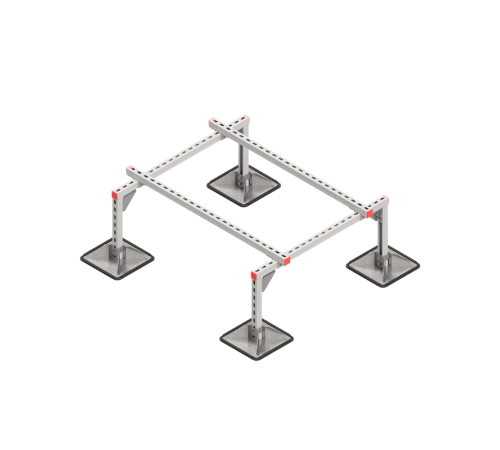 Опорная конструкция для установки оборудования TECHNORAPTOR STEELFOOT 1000х1200  KM-TR-STF-SSEI-1000-1200  КМ - профиль