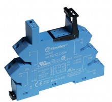 Розетка с безвинтовыми клеммами (пружинный зажим) для реле 41 серии; питание 60В DC; в комплекте пластиковая клипса; опции: LED  93527060  Finder