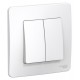 Blanca Белый С/У Выключатель 2-клавишный, 6А, 250В  BLNVS006501  SE