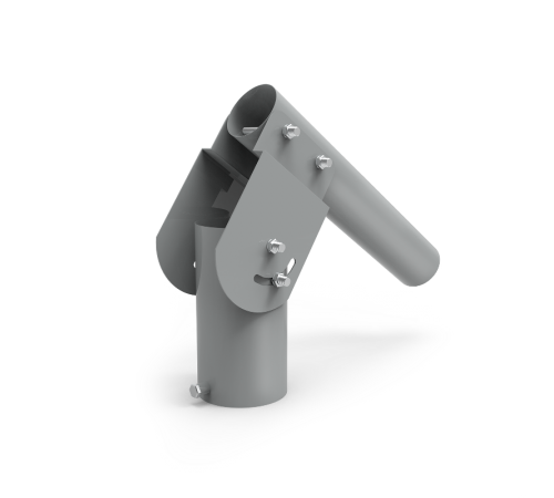 Кронштейн для уличных светильников 200*205*100мм на трубу до D58мм/консоль D48мм серый 1/2  903265106  Gauss