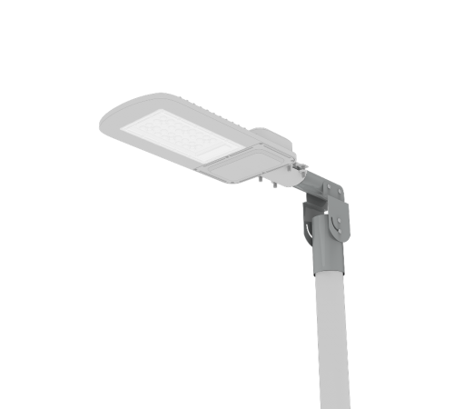 Кронштейн для уличных светильников 200*205*100мм на трубу до D58мм/консоль D48мм серый 1/2  903265106  Gauss