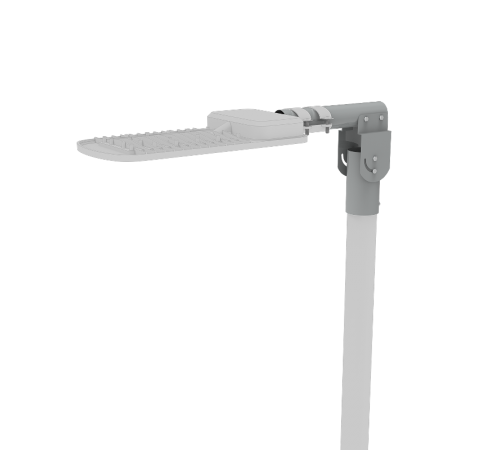 Кронштейн для уличных светильников 200*205*100мм на трубу до D58мм/консоль D48мм серый 1/2  903265106  Gauss