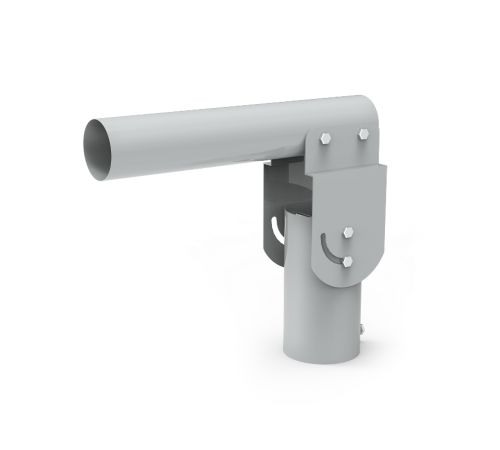 Кронштейн для уличных светильников 200*205*100мм на трубу до D58мм/консоль D48мм серый 1/2  903265106  Gauss
