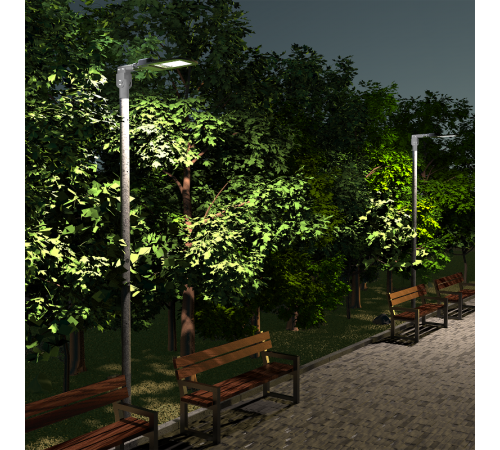 Кронштейн для уличных светильников 200*205*100мм на трубу до D58мм/консоль D48мм серый 1/2  903265106  Gauss