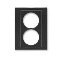 ABB Levit Антрацит / дымчатый чёрный Сменная панель на розетку с з/к двойную Антрацит  ND5513H-A2223 63  2CHH132223A8063  ABB