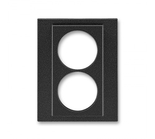 ABB Levit Антрацит / дымчатый чёрный Сменная панель на розетку с з/к двойную Антрацит  ND5513H-A2223 63  2CHH132223A8063  ABB