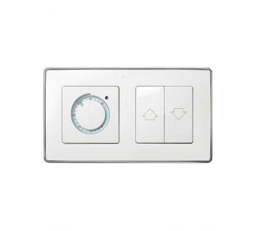 Simon 82 Рамка декоративная, 2 поста, Select, S82 Detail, белый-хром  8201620-244  Simon