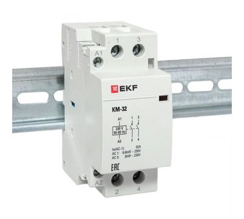 Контактор модульный КМ 32А 2NО (2 мод.) EKF PROxima  km-2-32-20  EKF