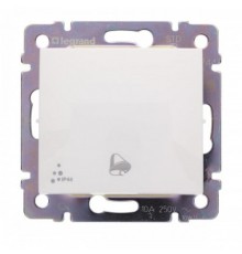 Valena Белый Выключатель кнопочный 1-клавишный с символом "звонок" IP44  770099  Legrand