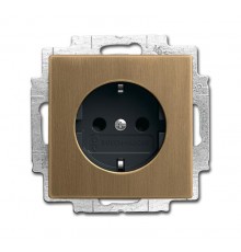 Розетка SCHUKO 16А 250В, с LED подсветкой, серия Династия, Латунь античная  2013-0-5399   2CKA002013A5399  ABB
