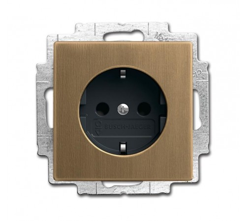 Розетка SCHUKO 16А 250В, с LED подсветкой, серия Династия, Латунь античная  2013-0-5399   2CKA002013A5399  ABB