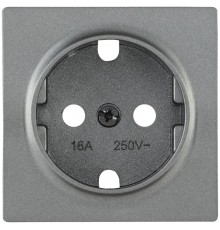 НР-1-1-БА Накладка розетка с з/к BOLERO антрацит  ENB11-R-K95  IEK