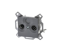 ABB Levit Сталь Розетка TV-R проходная 7дБ  5011H-A03607 69W  2CHH083607A6069  ABB