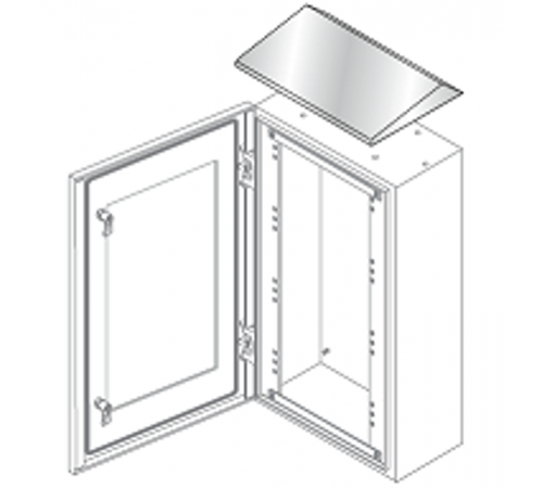 Крыша антидождевая нерж.ст.500х250мм SRX  TT5025X  ABB