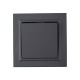 BRITE Выключатель 1-клавишный 10А в сборе ВСР10-1-0-БрГ графит  BR-V10-0-10-K53-F  IEK