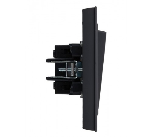 BRITE Выключатель 1-клавишный 10А в сборе ВСР10-1-0-БрГ графит  BR-V10-0-10-K53-F  IEK