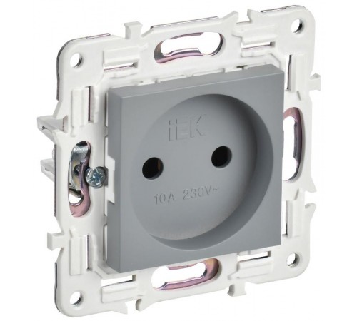 SKANDY Розетка без з/к/ш 10А SK-R02Gr серый  SK-R10-10-K03  IEK