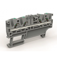 Проходная клемма 4 точки подключения на 2,5 кв.мм  ZEFC220GR  DKC