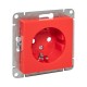 Механизм розетки, 16А, с заземлением, со шторками, красный Эпика EKF  UP1-SOR-111  EKF