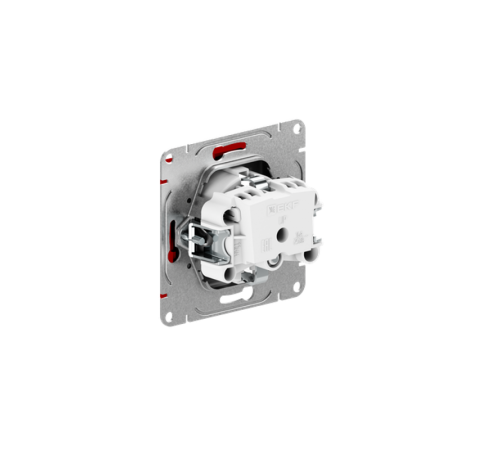 Механизм розетки, 16А, с заземлением, со шторками, красный Эпика EKF  UP1-SOR-111  EKF