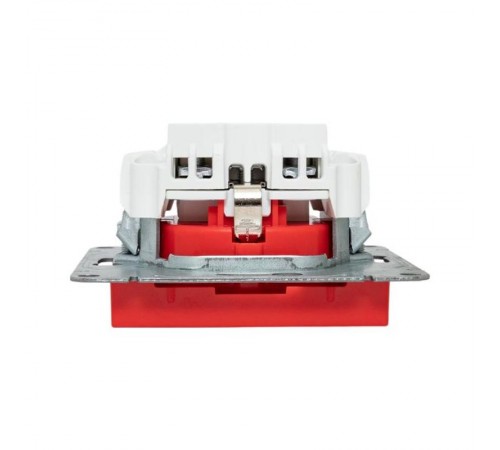 Механизм розетки, 16А, с заземлением, со шторками, красный Эпика EKF  UP1-SOR-111  EKF