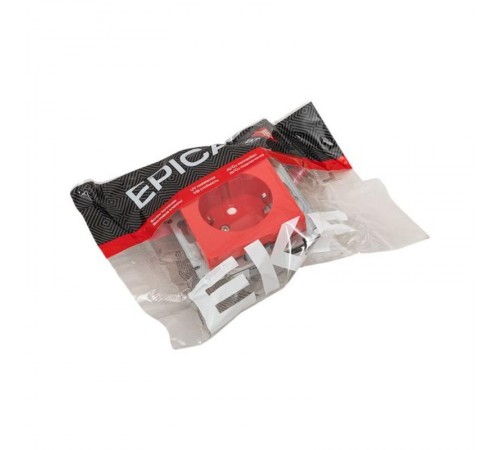 Механизм розетки, 16А, с заземлением, со шторками, красный Эпика EKF  UP1-SOR-111  EKF