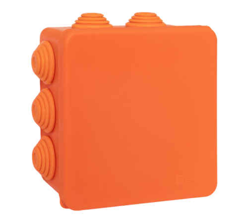 Коробка огнестойкая E45 100х100х50мм с клеммниками 6 полюсов 0,5-6мм2 IP55 HF  plc-kmfr-100-606  EKF