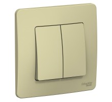 Blanca Бежевый С/У Переключатель 2-кл (cх.6+6), 10А, 250B  BLNVS106607  SE