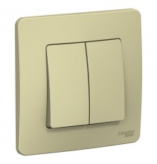 Blanca Бежевый С/У Переключатель 2-кл (cх.6+6), 10А, 250B  BLNVS106607  SE