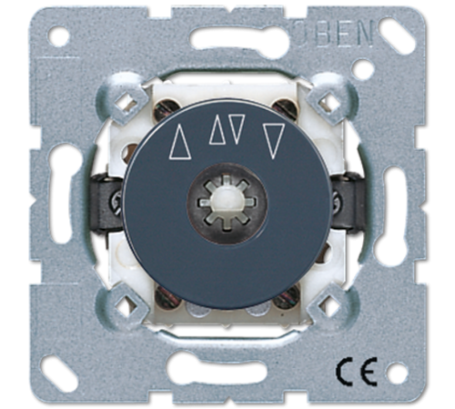 Реверсивный выключатель 2-пол. для жалюзи 10АХ, 250В АС  1234.20  Jung