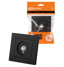 Розетка SAT (F-разъем) 0-2400МГц черная "Сенеж"  SQ1816-0329  TDM