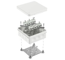 Коробка огнестойкая для о/п двухкомпонентная 60-0303-FR2.5-12 Е15-Е120 RAL9003 100х100х40 (16 шт/кор)  60-0303-9003-FR2.5-12  Промрукав