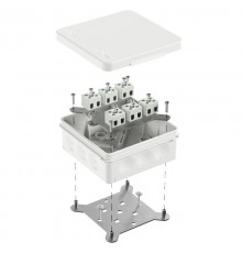 Коробка огнестойкая для о/п двухкомпонентная 60-0303-FR2.5-12 Е15-Е120 RAL9003 100х100х40 (16 шт/кор)  60-0303-9003-FR2.5-12  Промрукав
