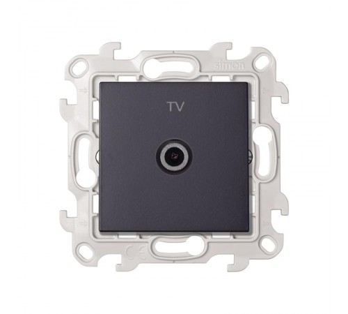 Simon 24 Графит ТВ розетка одиночная  2450477-038  Simon