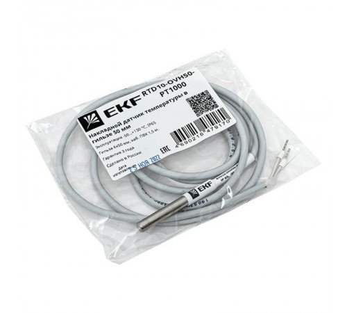 Накладной датчик температуры в гильзе 50 мм  RTD10-OVH50-PT1000  EKF