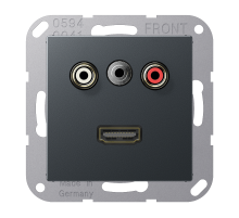 2x Cinch Audio (RCA) / Stereo Jack (TRS 3.5 mm) / HDMI MAA1082ANM Jung
