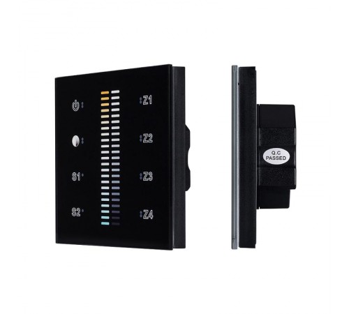 Панель Sens SR-2830B-AC-RF-IN Black (220V,MIX+DIM,4зоны)  021062  Arlight