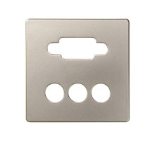 Simon 82 Накладка для коннектора VGA HD15, "мама" + 3RCA, S82, S82N, S82, шампань  8200092-034  Simon