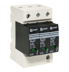 Устройство защиты от импульсных перенапряжений Т1+Т2; Iimp-12,5kA; In-20kA; Uc-275В; 3+0 EKF PROxima  OV12-3-503  EKF