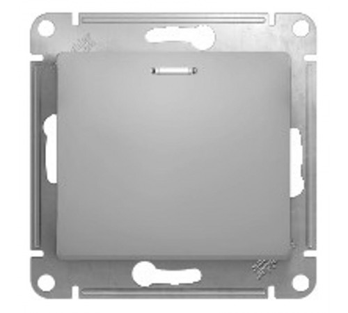 Glossa Алюминий Переключатель 1-клавишный с подсветкой, сх.6а, 10АХ  GSL000363  SE