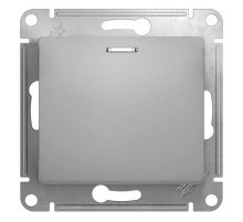 Glossa Алюминий Выключатель 1-клавишный с подсветкой, сх.1а, 10АХ  GSL000313  SE