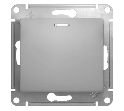 Glossa Алюминий Выключатель 1-клавишный с подсветкой, сх.1а, 10АХ  GSL000313  SE