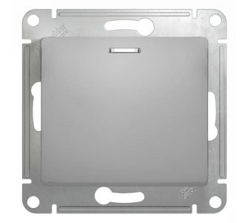 Glossa Алюминий Переключатель 1-клавишный с подсветкой, сх.6а, 10АХ  GSL000363  SE