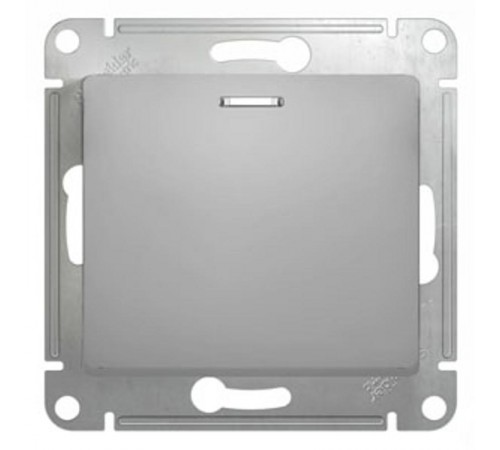 Glossa Алюминий Переключатель 1-клавишный с подсветкой, сх.6а, 10АХ  GSL000363  SE