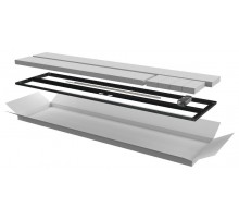 Дверь перфор. двустворч. для шкафа LINEA N 42U 600мм чер  LN05-42U6X-D2P  ITK