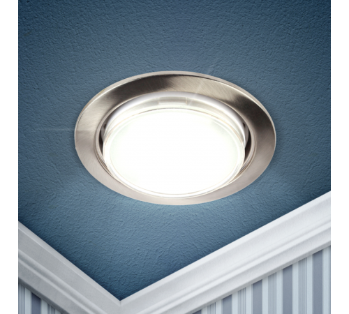 Светильник точечный встраиваемый KL35 SN eco под лампу Gx53,220V, 13W,сатин никель (80/112  Б0041929  ЭРА