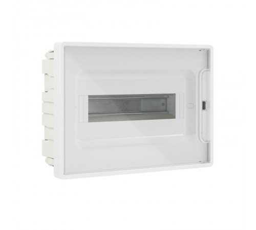 Щиток 12 мод встраиваемый FRAME, белый, с прозрачной дверцей, с 2 шинами  PEN на 6 и 8 отв.  F12B1WT  DKC