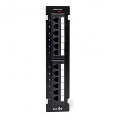 Патч-панель настенная TERACOM PRO Cat.5E неэкранированная UTP 12 портов RJ-45 Dual IDC  TRP-WPP-5EUTP-12  EKF