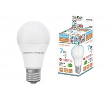 Лампа светодиодная НЛ-LED-A55-7 Вт-230 В-6500 К-Е27, (55х98 мм), Народная  SQ0340-1507  TDM